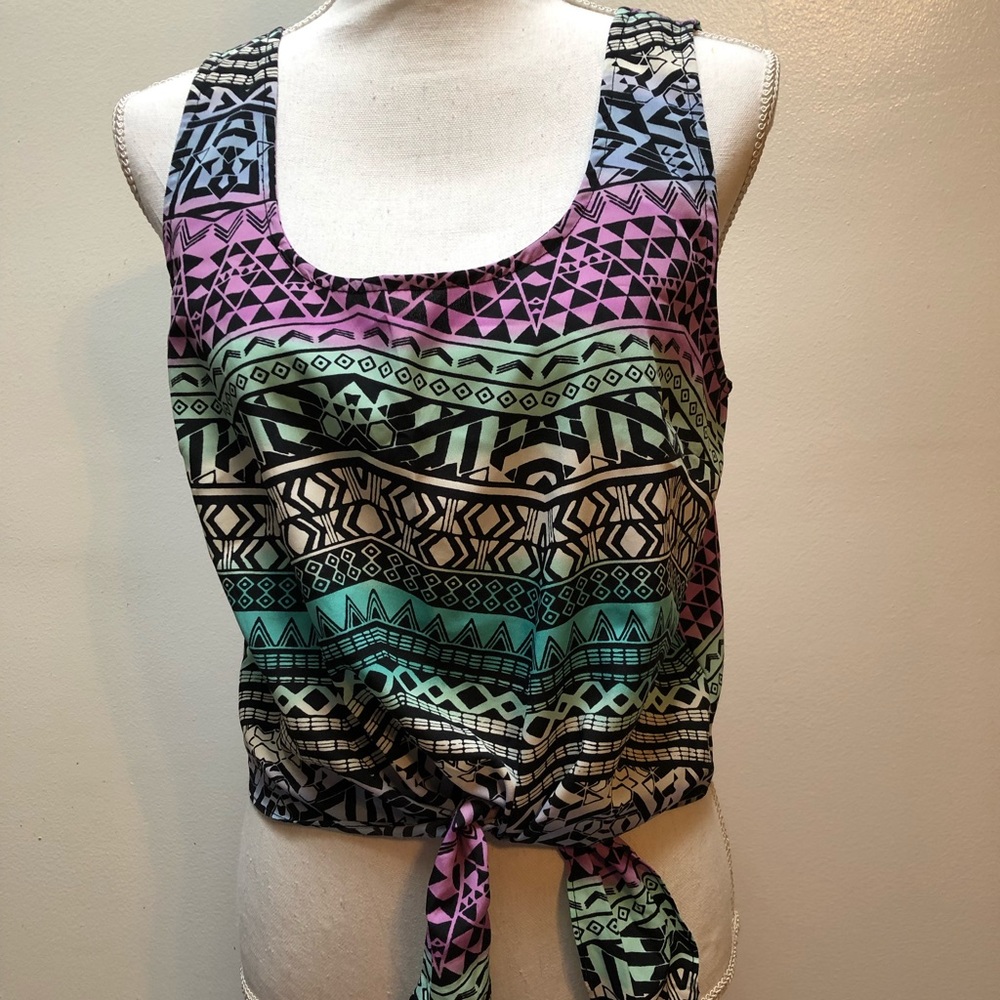 Crop Top Aztec Pattern Tank Top